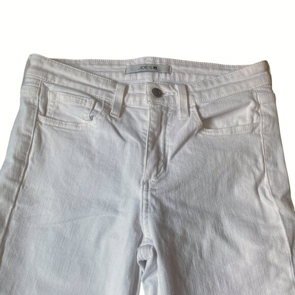 Joe's Jeans - White High Rise Ankle Skinny Raw Hem Jeans - Size 28 - Picture 3 of 8